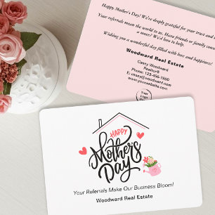 Lycklig Mors dag Realtor Business Bloom Sweet Julkort