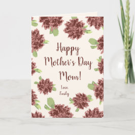 Lycklig Mors dag - Röda Daisy Ram. Kort