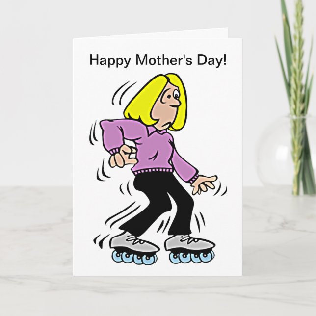 Lycklig Mors dag Roller Mamma Kort (Framsida)