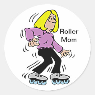 Lycklig Mors dag Roller Mamma Runt Klistermärke