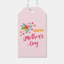 "Lycklig Mors dag" Rosa av akut Blommigt Illustrat