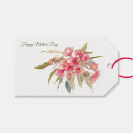 Lycklig Mors dag Rosa Blommigt Presentetikett