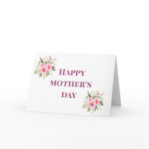 Lycklig Mors dag Rosa Flowers Hälsning