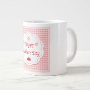 "LYCKLIG MORS DAG" ROSA HEART JUMBO MUGG