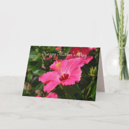 Lycklig Mors dag Rosa Hibiscus Kort