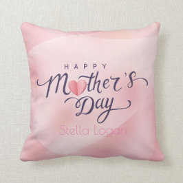 Lycklig Mors dag Rosa Pillow Kudde