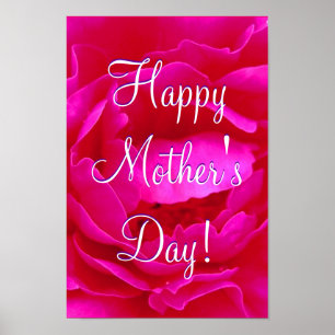 LYCKLIG MORS DAG ROSA ROS I POSTER