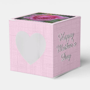 Lycklig Mors dag - Rosa ros - Text Presentaskar
