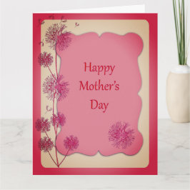 Lycklig Mors dag Rosa Trim & Dandelion Seeds Big Kort