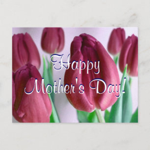 Lycklig Mors dag Rosey Tulips Vykort