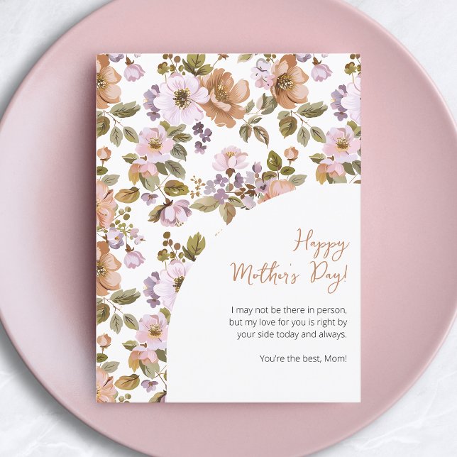 Lycklig Mors dag Script Cute Blommigt Best Mamma Helg Vykort (Happy Mother's Day Script Cute Floral Best Mom Holiday Postcard)