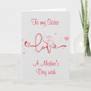 LYCKLIG MORS DAG **SISTER** MORS DAG-KORT HELGKORT