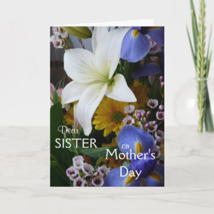 Lycklig Mors dag-Sister-Söt-Blommigten Kort