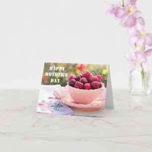 Lycklig Mors dag söt Cherries Frukt Mamma Kort
