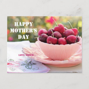 Lycklig Mors dag söt Cherries Frukt Mamma Vykort