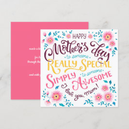 Lycklig Mors dag | Speciella och Fantastisk Mamma Julkort