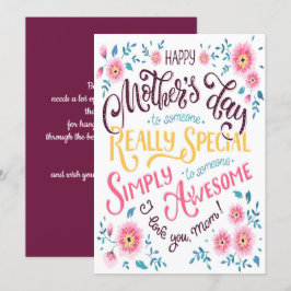 Lycklig Mors dag | Speciella och Fantastisk Mamma Julkort