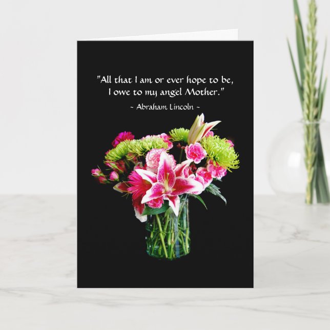 Lycklig Mors dag, Stargazer Lily Bouquet Kort (Framsida)