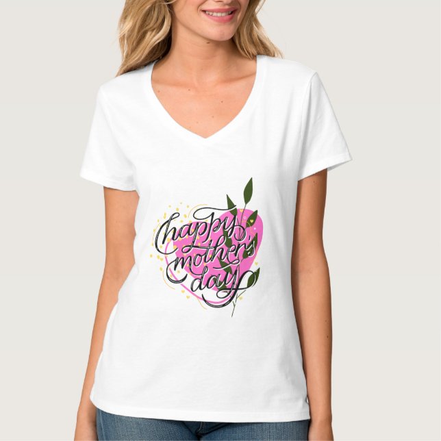 Lycklig Mors dag T Shirt (Framsida)