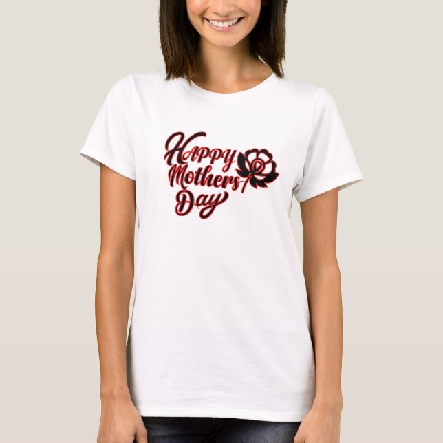 Lycklig mors dag t shirt (Framsida)