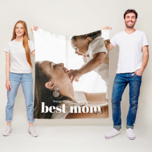 Lycklig Mors dag till det bästa Mamma någonsin-fot Fleecefilt