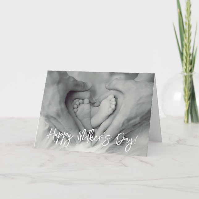 Lycklig Mors dag till det bästa Mamma någonsin-fot Helgkort (Framsida)
