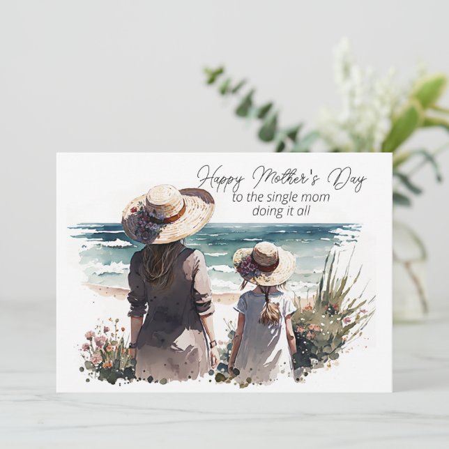 Lycklig Mors dag till Mamma Anteckningskort (Stående Fram)