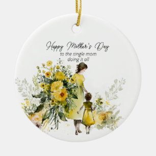 Lycklig Mors dag till Mamma Julgransprydnad Keramik