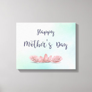 Lycklig Mors dag till Mamma med blomma Canvastryck