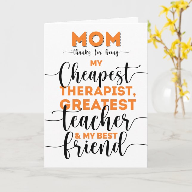 Lycklig Mors dag till min bästa vän Kort (Gul blomma)