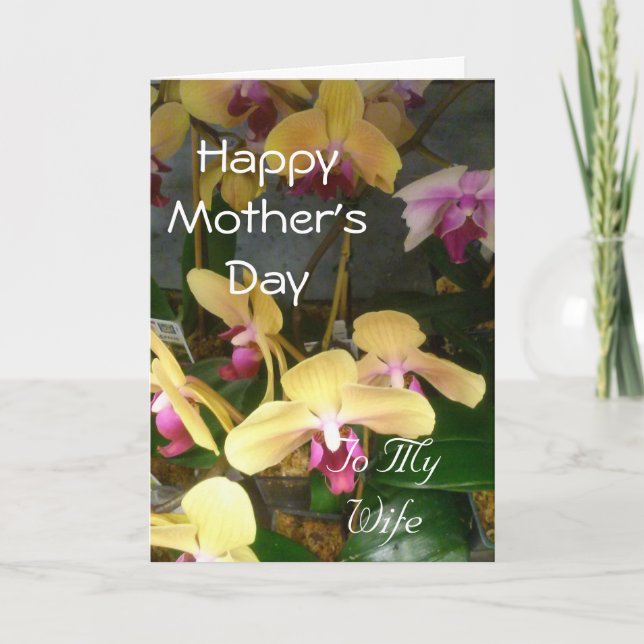 Lycklig Mors dag till min fru Kort (Framsida)
