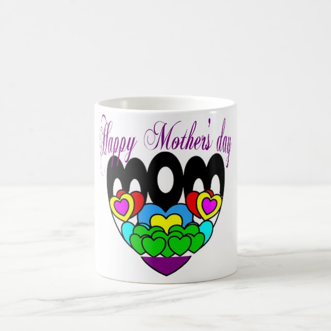Lycklig mors dag till min mamma kaffemugg (Center)