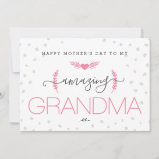 Lycklig Mors dag till min mormor Julkort