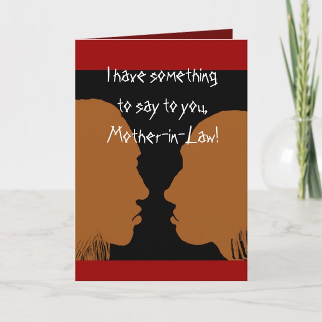 Lycklig Mors dag till svärmor. Kort (Framsida)