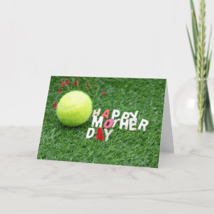 Lycklig Mors dag till tennisspelare Kort