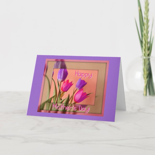 Lycklig mors dag! Tulpan Kort (Framsida)