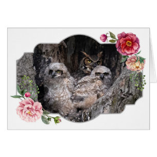 Lycklig Mors dag, Uggla Hälsningskort