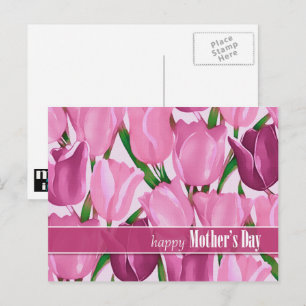 Lycklig Mors dag. Vår Tulips-målning Vykort