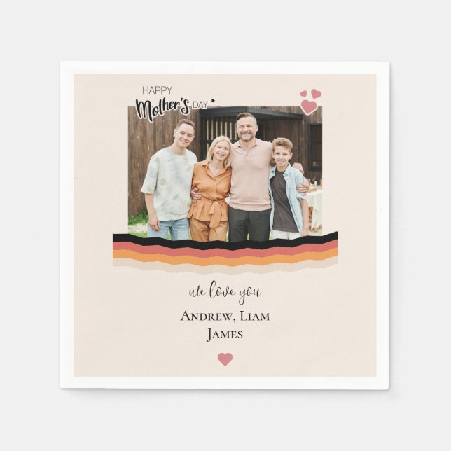 Lycklig mors dag, vi kärlek dig pappersservett (Framsidan)