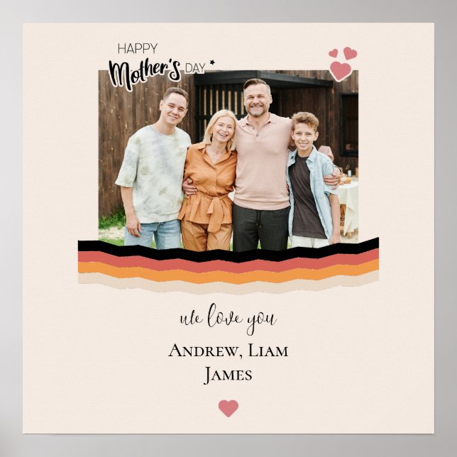 Lycklig mors dag, vi kärlek dig poster (Framsidan)