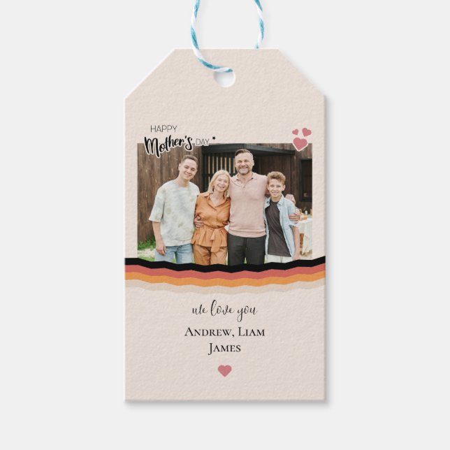 Lycklig mors dag, vi kärlek dig presentetikett (Framsidan)