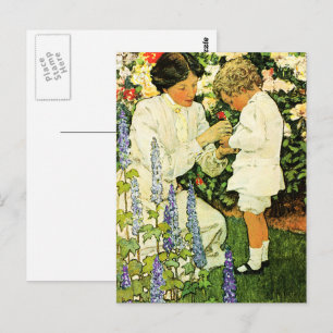 Lycklig Mors dag Vintage Art Postcard Vykort