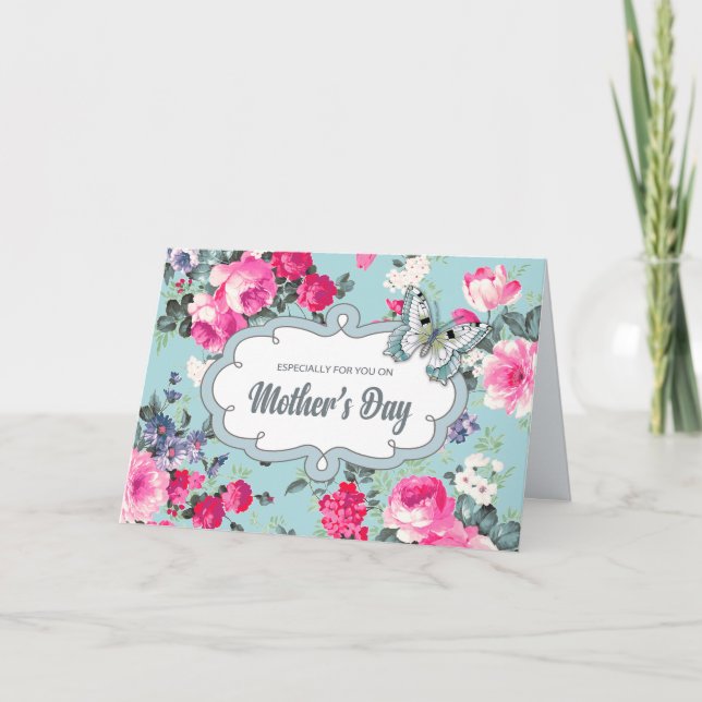 Lycklig Mors dag. Vintage Ro Kort (Framsida)