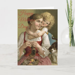 "Lycklig mors dag!", Vintagemor & barn Kort
