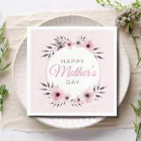 Lycklig Mors dag Watercolor Rosa Blommigt Flowers