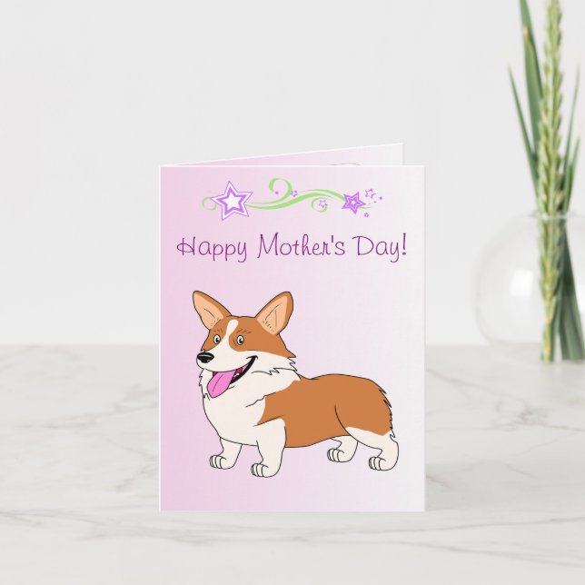 Lycklig Mors dag Welsh Corgi Kort (Framsida)