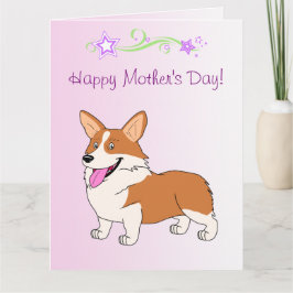 Lycklig Mors dag Welsh Corgi Kort