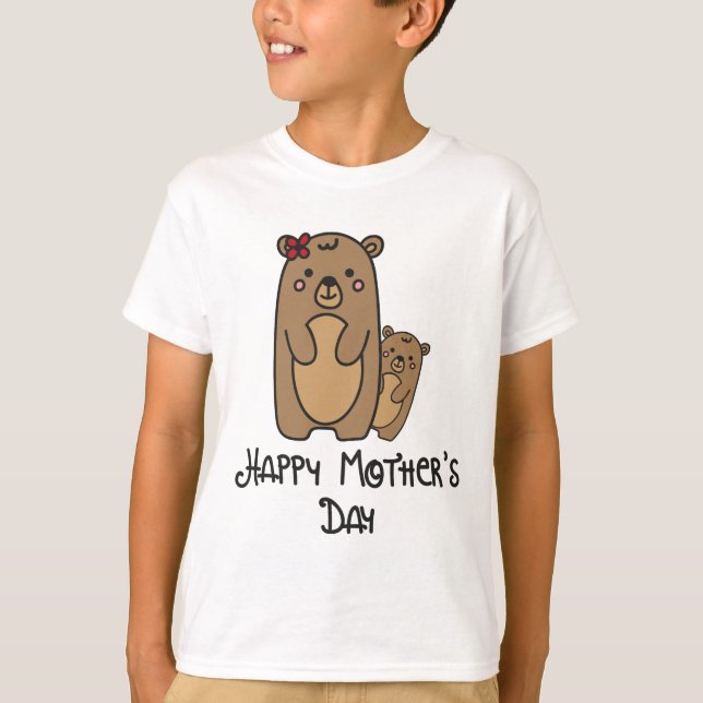 Lycklig Mors dag White T-Shirt (Framsida)
