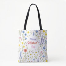 Lycklig Mors dag Wildblommans Tote Bag