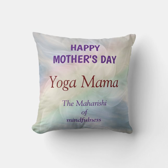 Lycklig Mors dag Yoga Mamma design Kudde (Framsida)